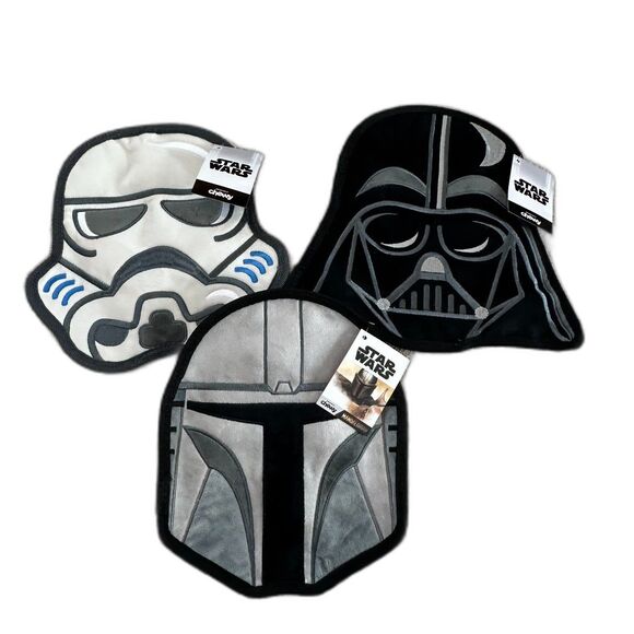 Chewy Star Wars Darth Vader, Stormtrooper and The Mandalorian Flat Plush Dog Toy - Picture 1 of 7